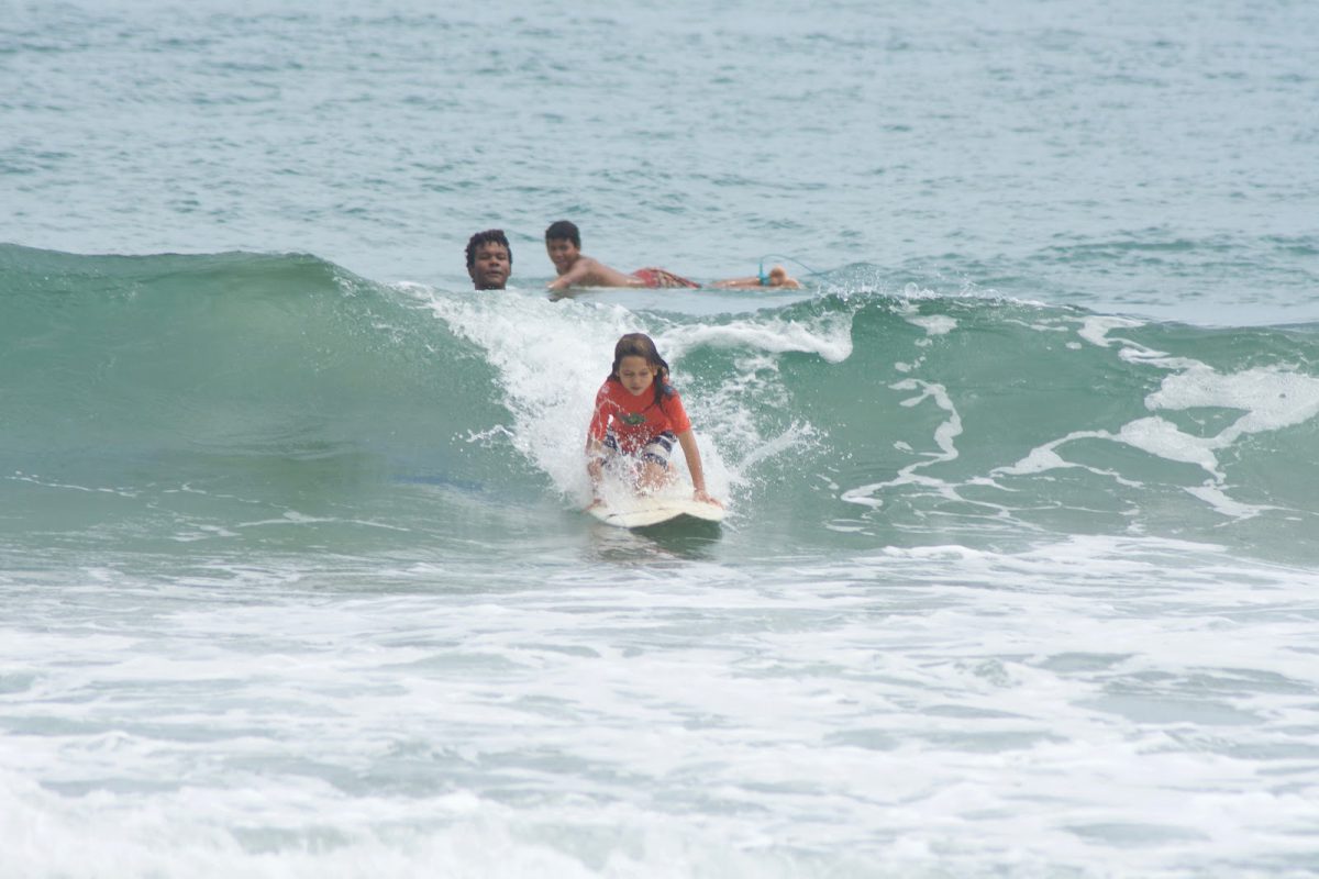 Surfing on the beach 2