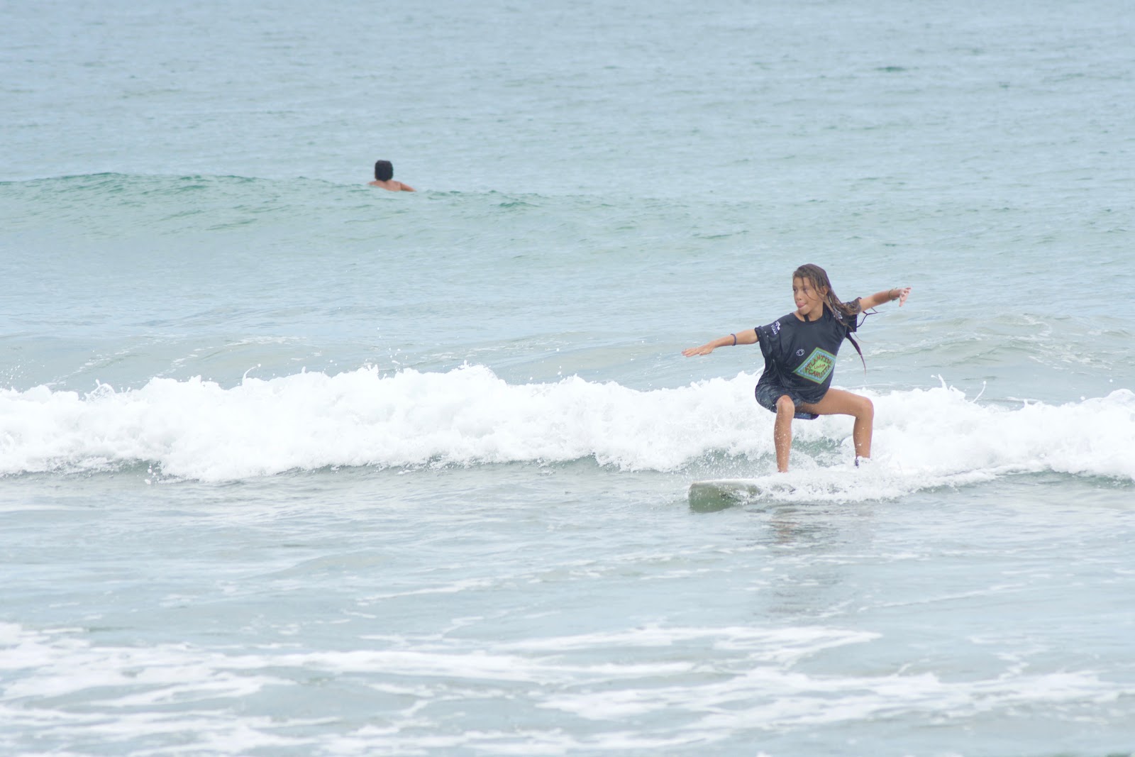 Surfing on the beach